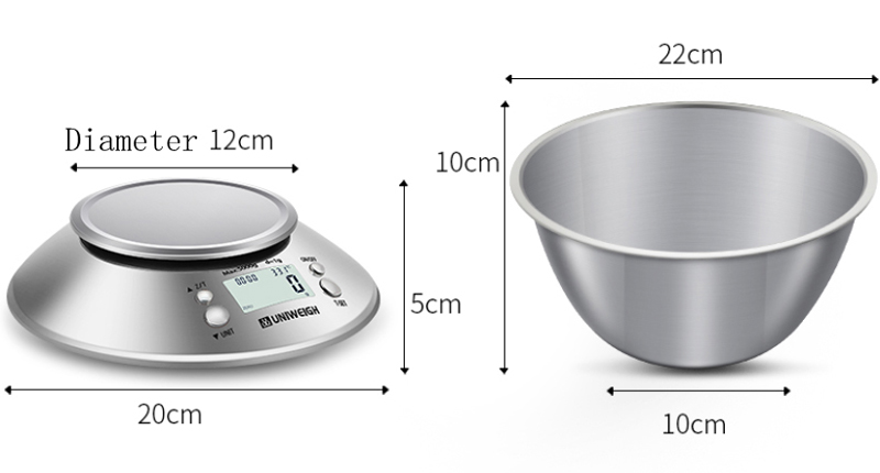 kitchen scale with bowl-3